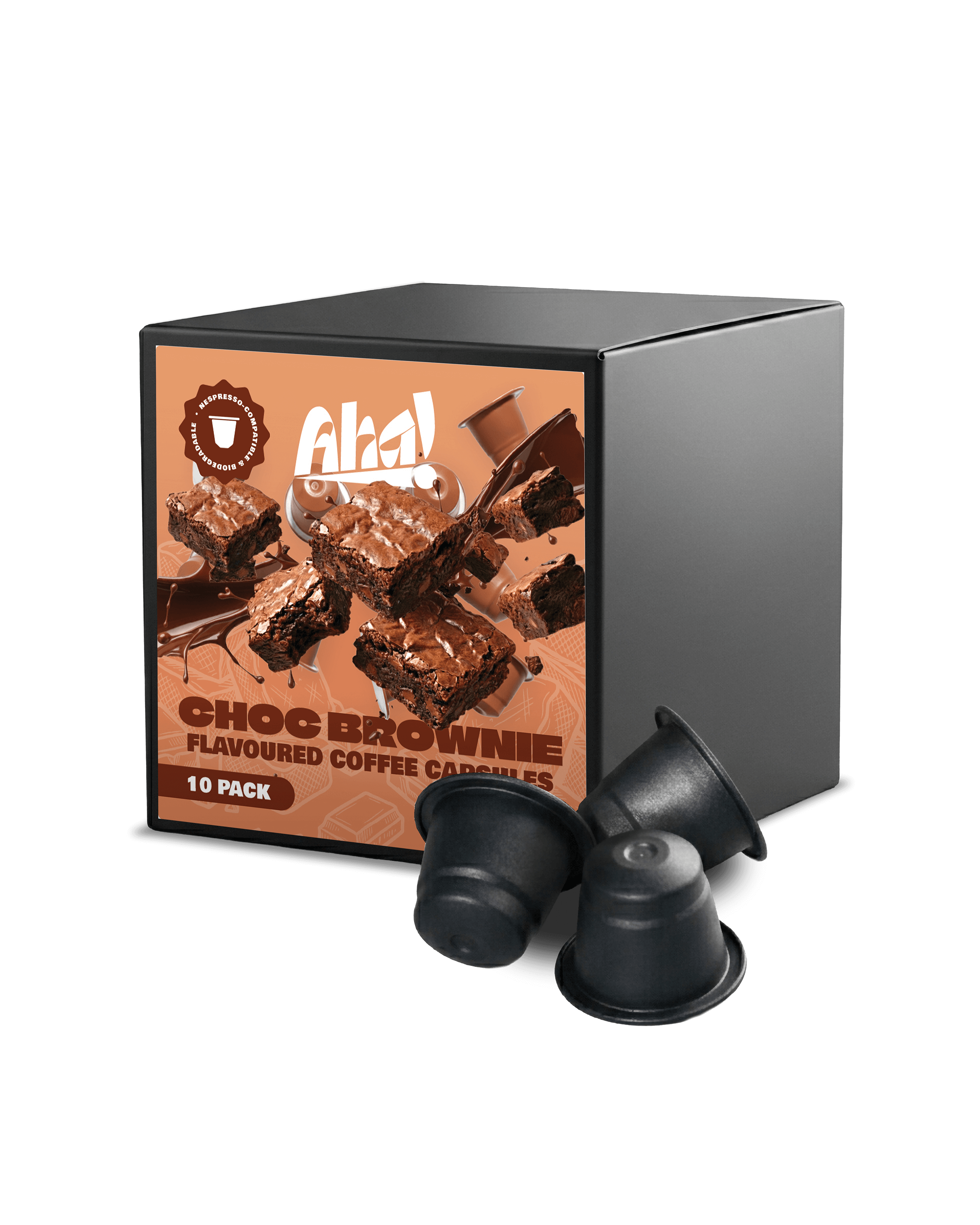 Choc Brownie Flavoured Coffee Pods | Nespresso Compatible | Aha! Coffee